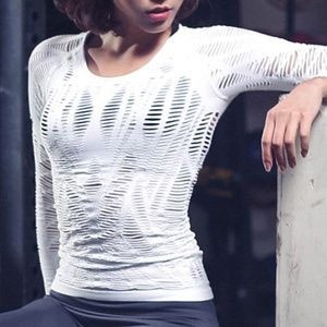 NEW Wanderer Cutout Top, White, Medium (Alo dupe)